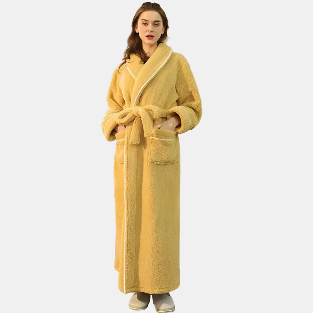 Flannel Bathrobe for Men and Women – Cozy Unisex Dressing Gown for Home 0