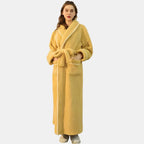 Flannel Bathrobe for Men and Women – Cozy Unisex Dressing Gown for Home 0