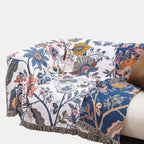 Floral Cotton Throw Blanket – Lightweight Reversible Accent for Home Decor 2