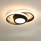 Flush Mount Ceiling Light – Contemporary LED Double Ring Fixture for Home 11