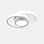Flush Mount Ceiling Light – Contemporary LED Double Ring Fixture for Home 0
