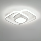 Flush Mount Ceiling Light – Contemporary LED Double Ring Fixture for Home 9