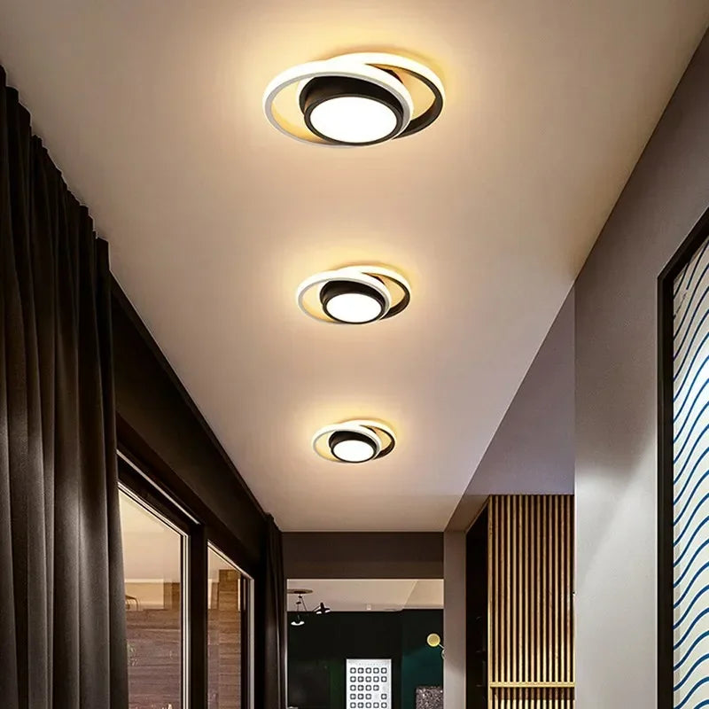 Flush Mount Ceiling Light – Contemporary LED Double Ring Fixture for Home 3