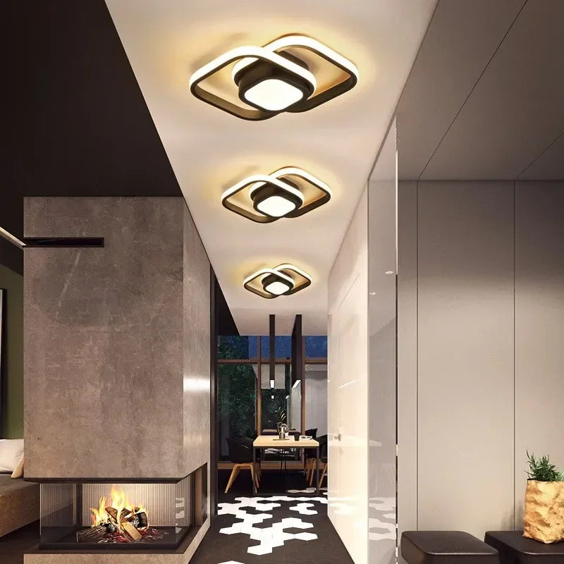 Flush Mount Ceiling Light – Contemporary LED Double Ring Fixture for Home 4