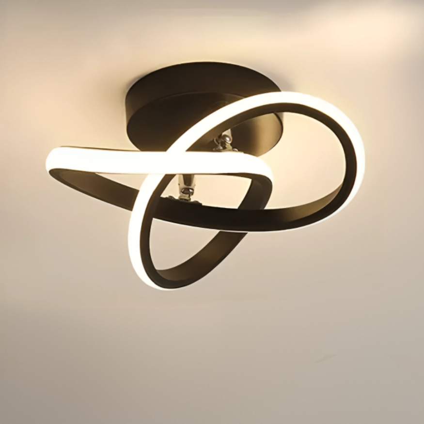 Flush Mount Ceiling Light – Contemporary LED Double Ring Fixture for Home 7