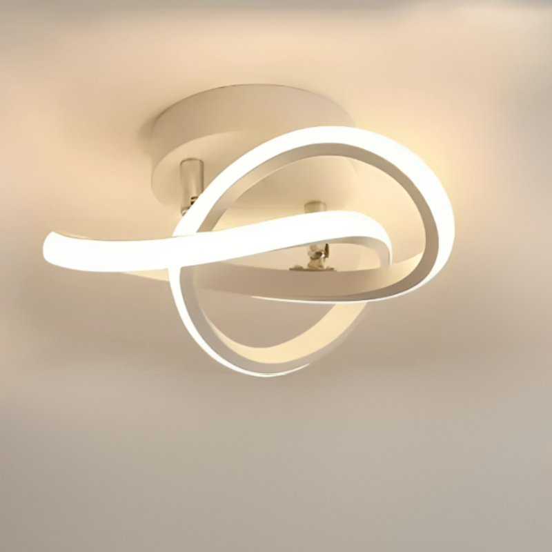 Flush Mount Ceiling Light – Contemporary LED Double Ring Fixture for Home 10