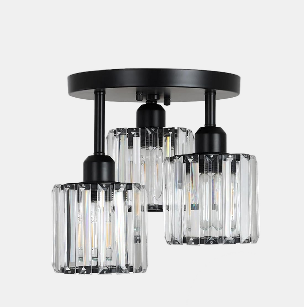 Flush Mount Ceiling Light Fixture – Modern Crystal Design for Bedroom 6