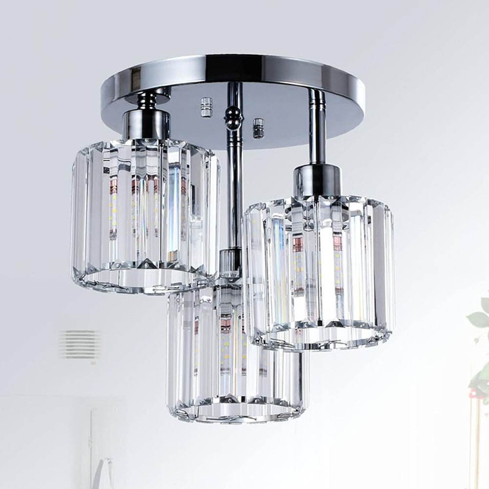 Flush Mount Ceiling Light Fixture – Modern Crystal Design for Bedroom 9