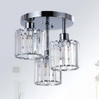 Flush Mount Ceiling Light Fixture – Modern Crystal Design for Bedroom 9