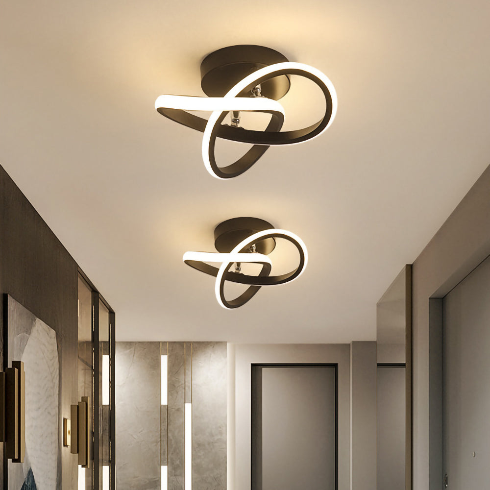 Flush Mount Ceiling Light Fixture – Modern LED Black Metal Design for Home 3