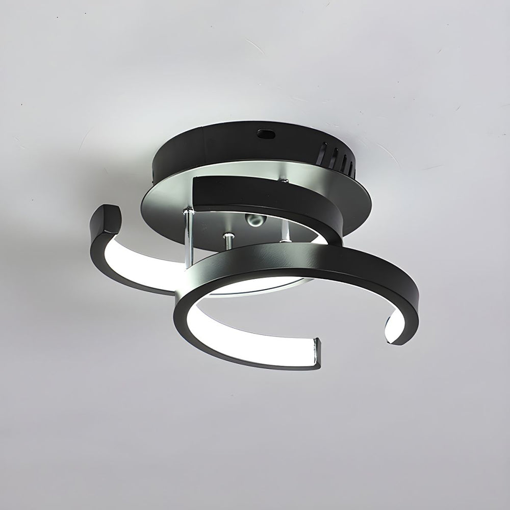 Flush Mount Ceiling Light Fixture – Modern LED Black Metal Design for Home 20