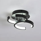 Flush Mount Ceiling Light Fixture – Modern LED Black Metal Design for Home 20