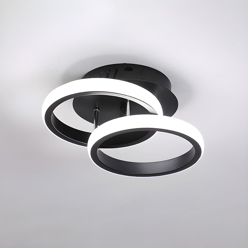 Flush Mount Ceiling Light Fixture – Modern LED Black Metal Design for Home 14