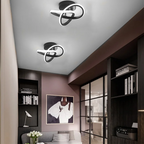 Flush Mount Ceiling Light Fixture – Modern LED Black Metal Design for Home 2
