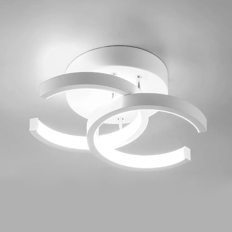 Flush Mount Ceiling Light Fixture – Modern LED Black Metal Design for Home 18
