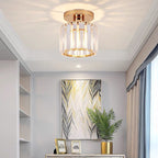 Flush Mount Ceiling Light Fixture with Crystal Shade for Small Spaces 14