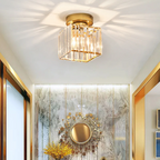 Flush Mount Ceiling Light Fixture with Crystal Shade for Small Spaces 13