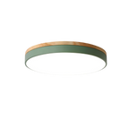 Flush Mount Ceiling Light with Natural Wood Accent – Modern LED Fixture 4