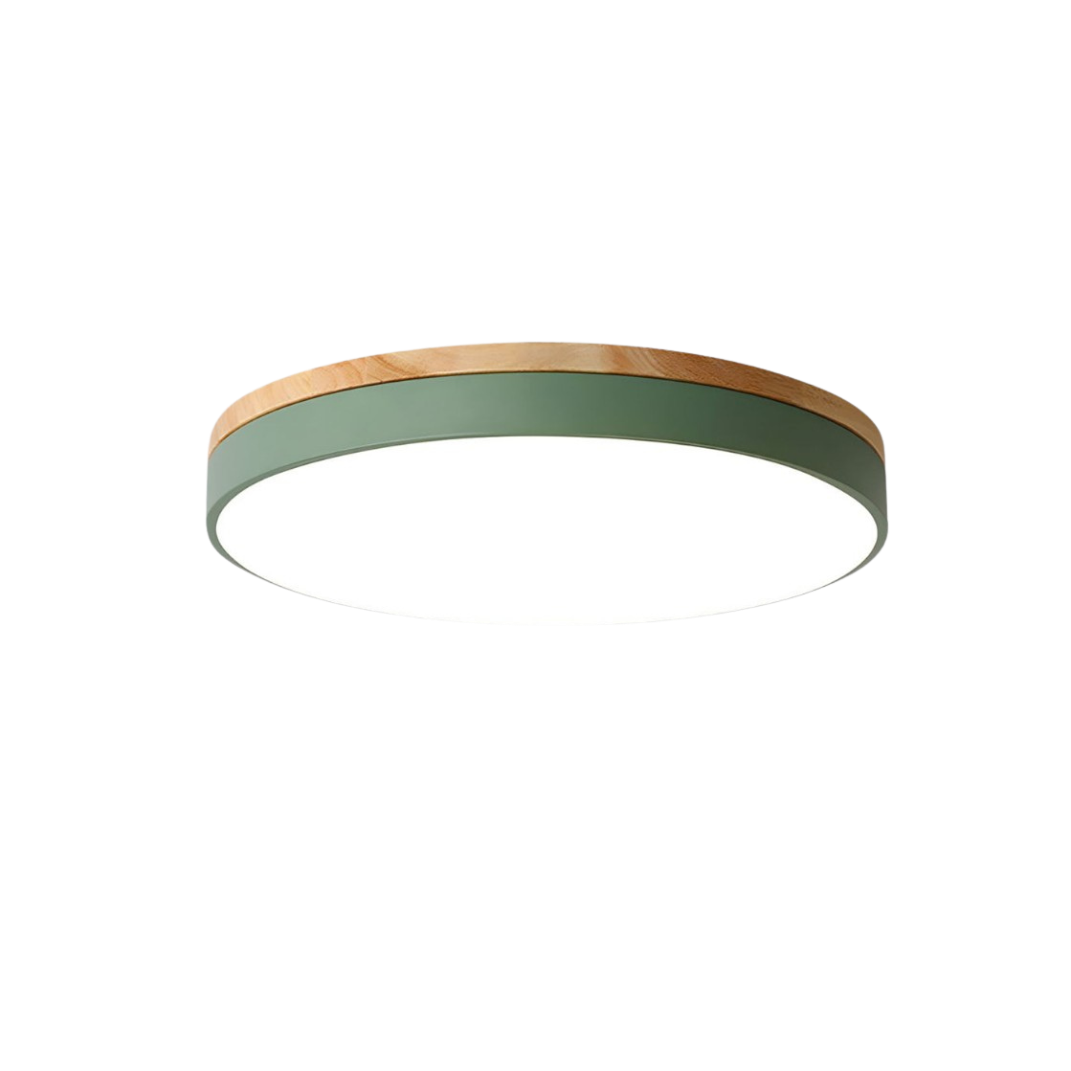 Flush Mount Ceiling Light with Natural Wood Accent – Modern LED Fixture 4
