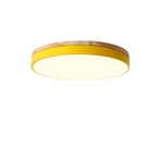 Flush Mount Ceiling Light with Natural Wood Accent – Modern LED Fixture 9