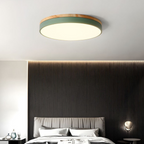 Flush Mount Ceiling Light with Natural Wood Accent – Modern LED Fixture 7