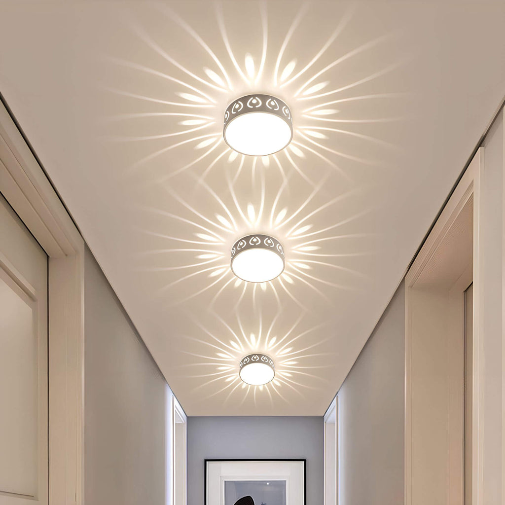 Flush Mount LED Ceiling Light Fixture – Modern Design for Hallways 0