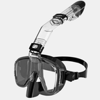 Foldable Snorkel Swim Mask – Easy Breathing and Crystal-Clear Underwater Vision-Snorkel Mask-Unique Casa-Black-S/M-Unique Casa