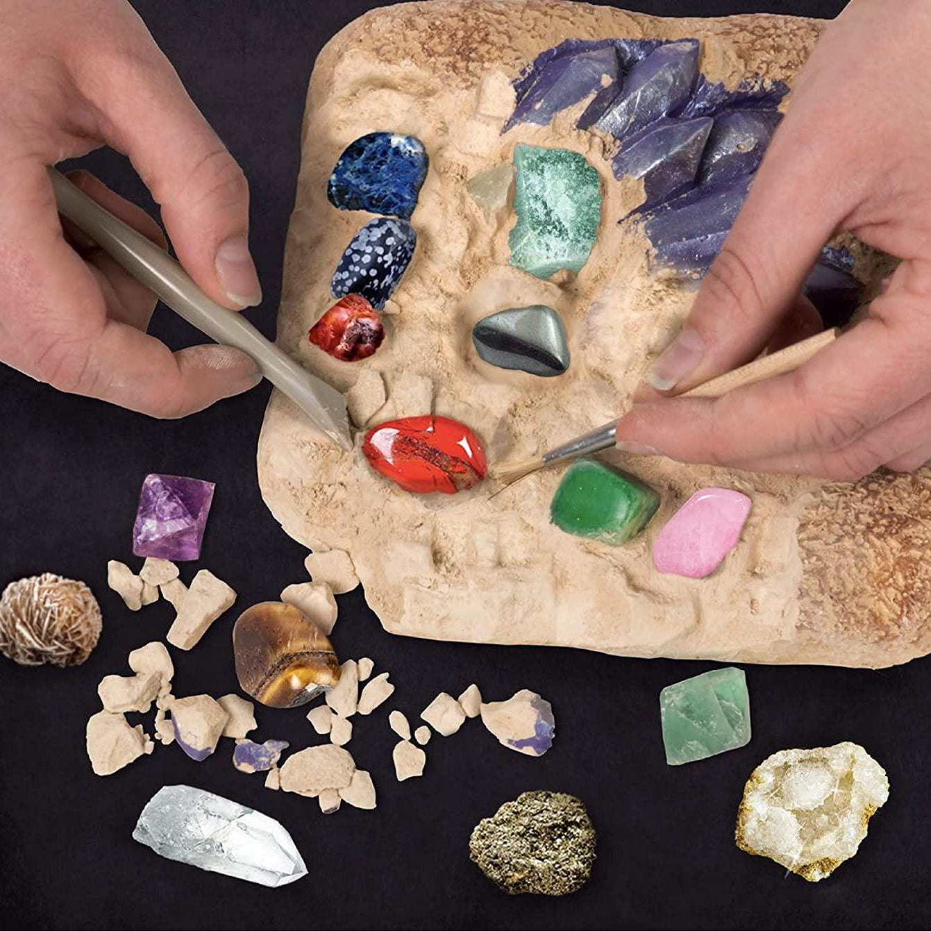 Gemstone Excavation Kit for Kids – Real Crystal Dig and Discovery Set-Unique Casa-Unique Casa