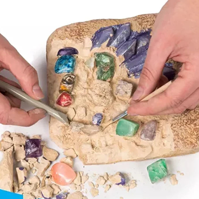 Gemstone Excavation Kit for Kids – Real Crystal Dig and Discovery Set-Unique Casa-Unique Casa