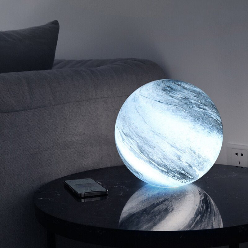 Glass Moon Lamp with 16 Color Options – Artistic LED Light for Bedroom 4