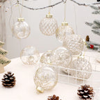 Glitter Christmas Tree Baubles – Shatterproof & Elegant-Christmas Decorations-Unique Casa-Unique Casa