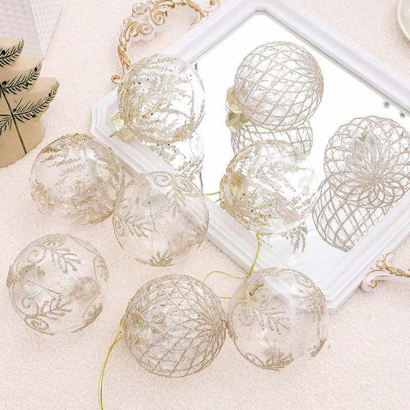 Glitter Christmas Tree Baubles – Shatterproof & Elegant-Christmas Decorations-Unique Casa-Unique Casa