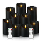 Glittering LED Flameless Candles Set – 9-Piece Battery Operated Decor 2