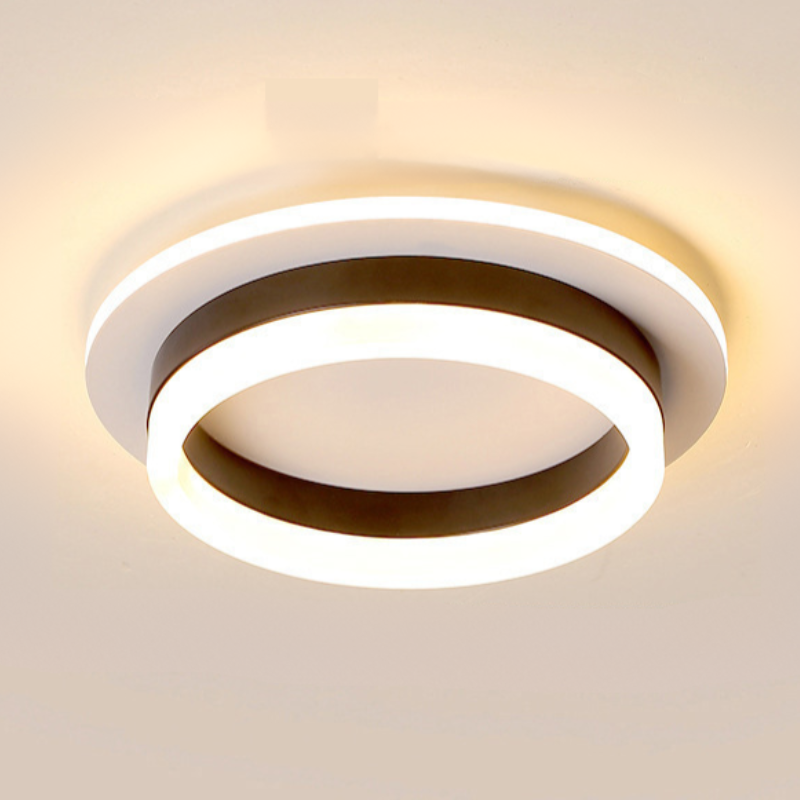 Gold Flush Mount Ceiling Light Fixture – Modern LED Design for Living Room-Ceiling Lights-Unique Casa-Round- Brown-D20*H6.5cm-Warm Light-Unique Casa