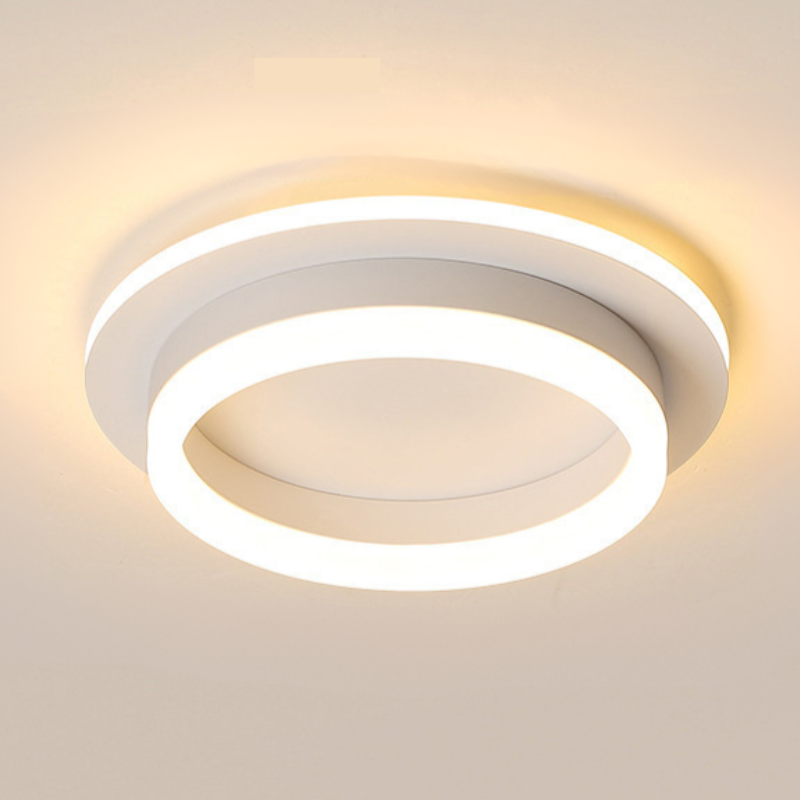 Gold Flush Mount Ceiling Light Fixture – Modern LED Design for Living Room-Ceiling Lights-Unique Casa-Round- White-D20*H6.5cm-Warm Light-Unique Casa