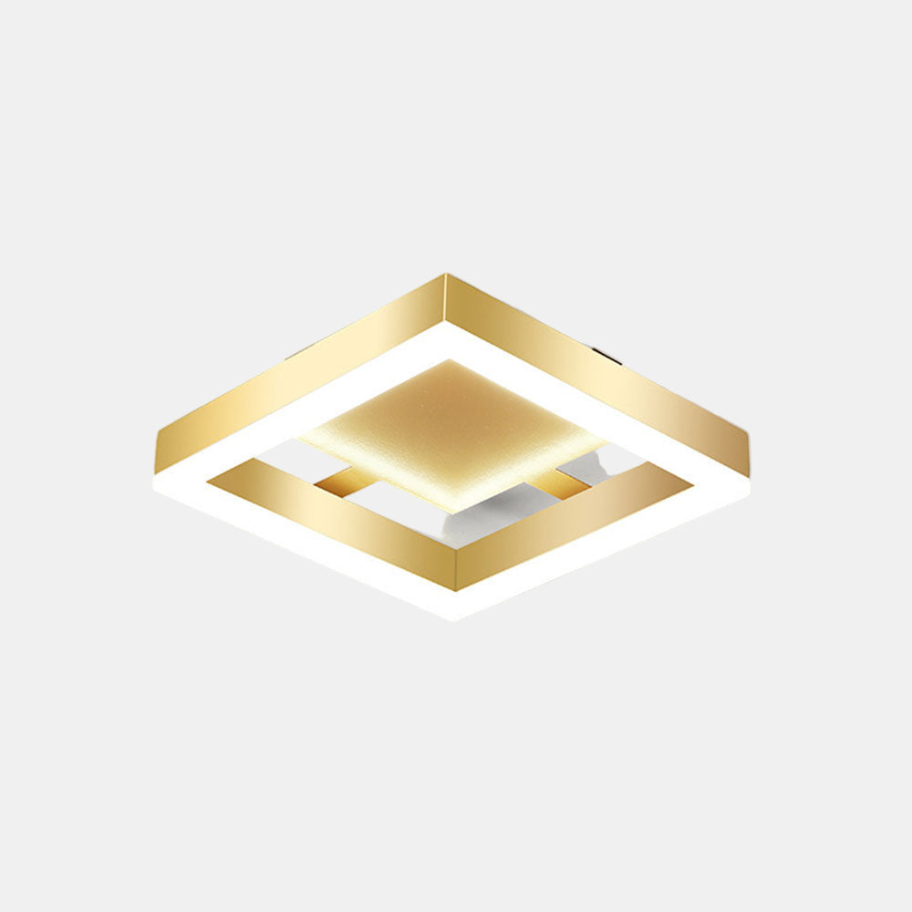 Gold Flush Mount Ceiling Light Fixture – Modern LED Design for Living Room 0