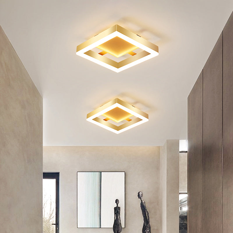 Gold Flush Mount Ceiling Light Fixture – Modern LED Design for Living Room 3