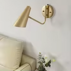 Modern Swing Arm LED Wall Lamp – Adjustable Touch Control Bedside Light