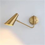 Modern Swing Arm LED Wall Lamp – Adjustable Touch Control Bedside Light
