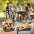 Halloween Skull Knife Holder – Unique Kitchen Decor for Spooky Aesthetics 2