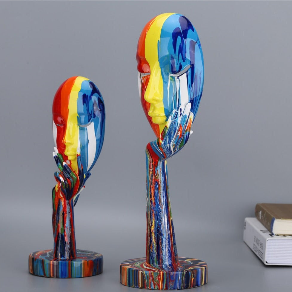 Handcrafted Abstract Face Sculptures – Unique Home Decor Art Pieces 8