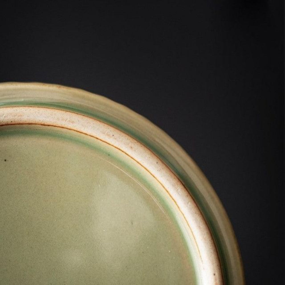 Handcrafted Ceramic Ashtray with Wooden Lid for Home and Patio-Decoration-Unique Casa-Unique Casa