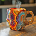 Handcrafted Crystal Mug – Insulated Mineral Design for Coffee & Tea 2