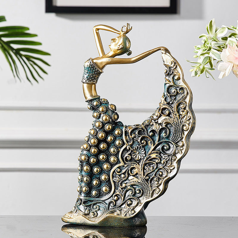 Handcrafted Peacock Dancer Figurines – Elegant Home Decor Accent Piece 1