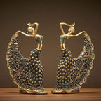 Handcrafted Peacock Dancer Figurines – Elegant Home Decor Accent Piece 3