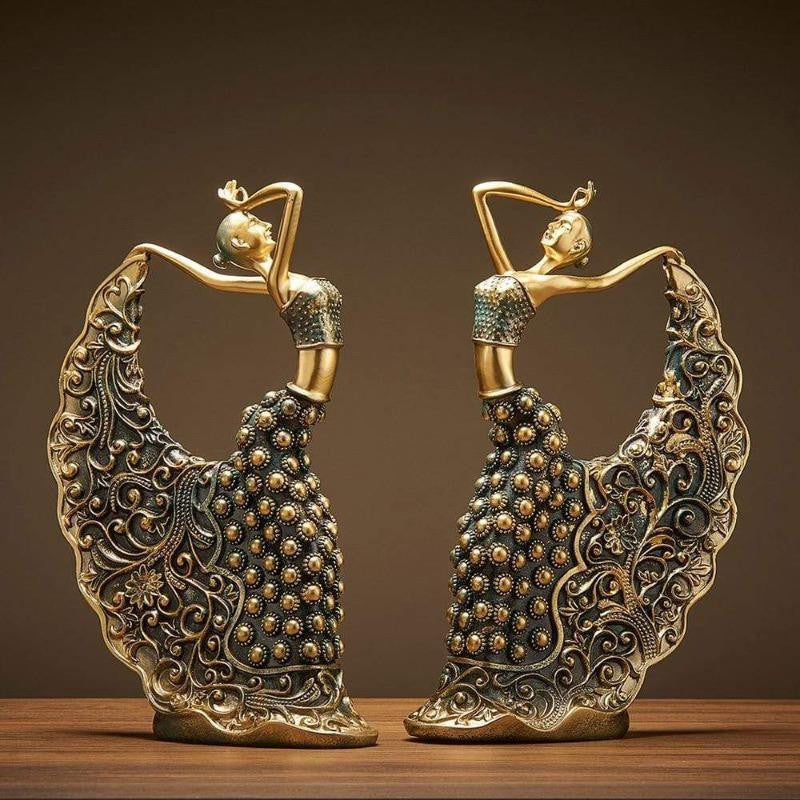 Handcrafted Peacock Dancer Figurines – Elegant Home Decor Accent Piece 3