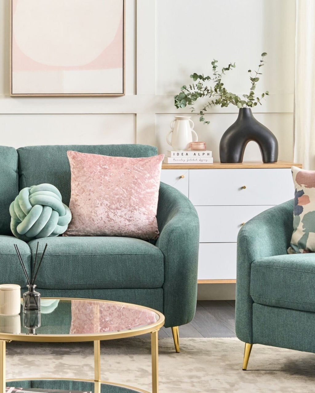 Handmade Black Porcelain Vase – 31 cm Modern Flower Vase-Vase-Unique Casa