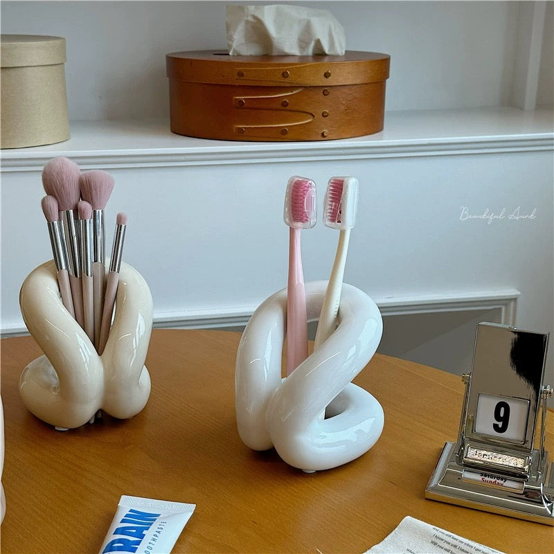 Ceramic Brush Holder – Durable and Stylish Organizer for Brushes and Tools-Brush Holder-Unique Casa-Unique Casa