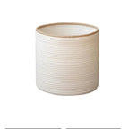 Handmade Round Woven Cotton Rope Basket with Beige Rim-Storage & Organisation-Unique Casa-Medium (30*30cm)-Unique Casa