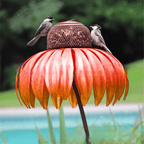 Hanging Bird Feeder with Cone Flower Design – Stylish Garden Decor for Birds 5